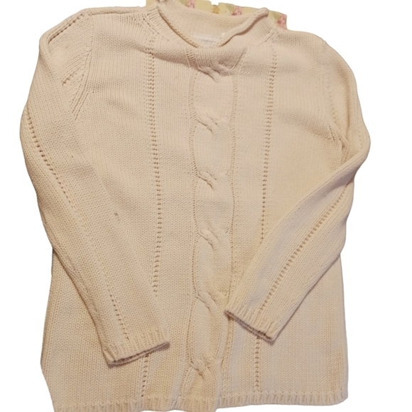 Liz Claiborne Cableknit Cotton Sweater - Picture 2 of 3